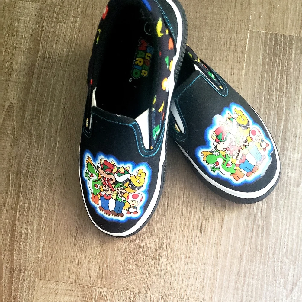 Nintendo Super Mario Kids Sneakers - Black and Multicolor